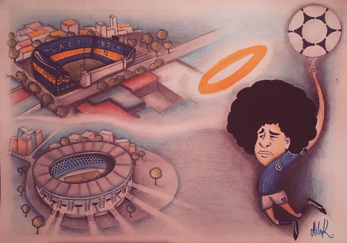 Dijego Armando Maradona Fudbal Karikatura