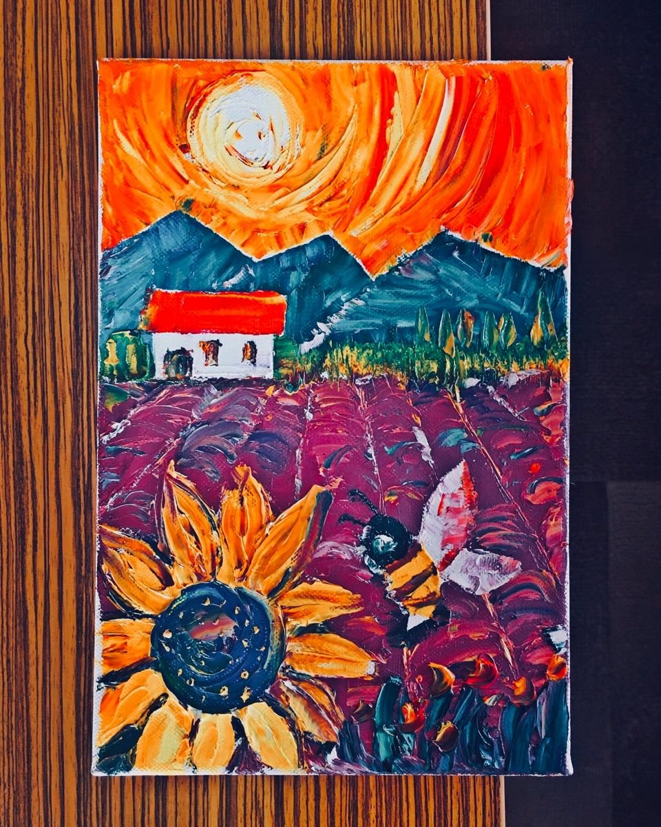 Suncokreti Ulje na Platnu Impasto Slikanje